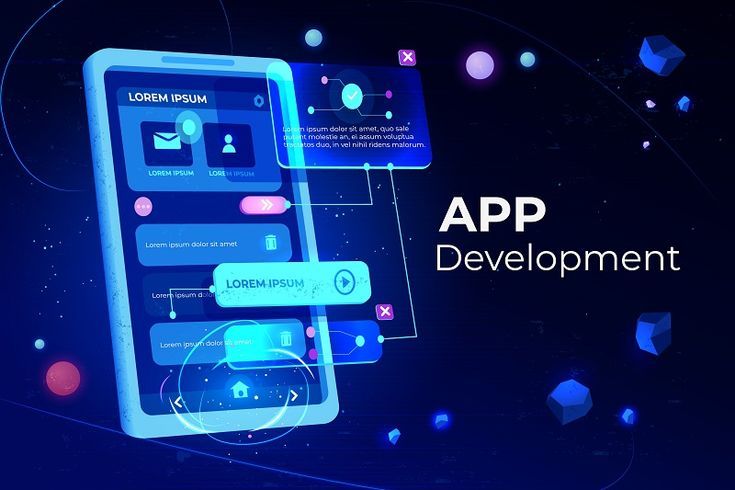 Mobile app development team designing and coding custom apps