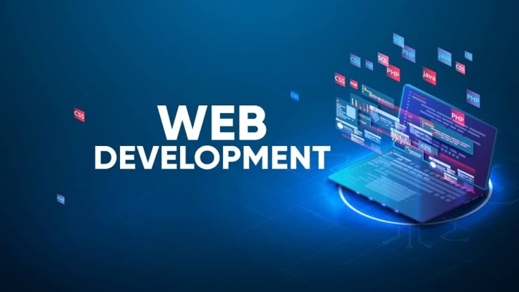Developer coding responsive web design on a laptop with wireframes and modern UI
